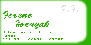 ferenc hornyak business card